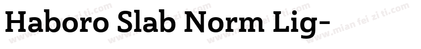 Haboro Slab Norm Lig字体转换